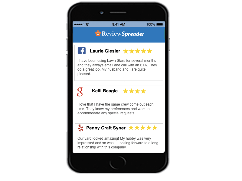 screenshot of Review Spreader